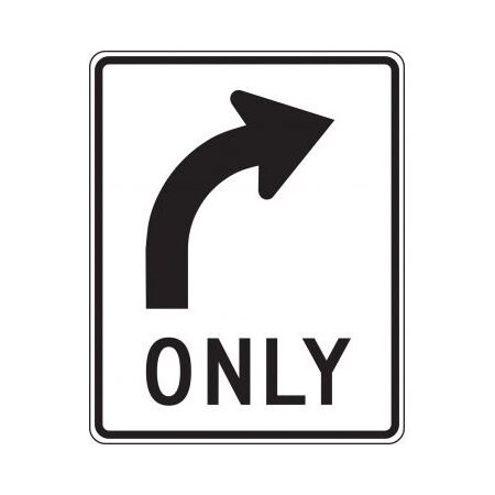 LANE GUIDANCE SIGN RIGHT TURN ONLY FRR037HP